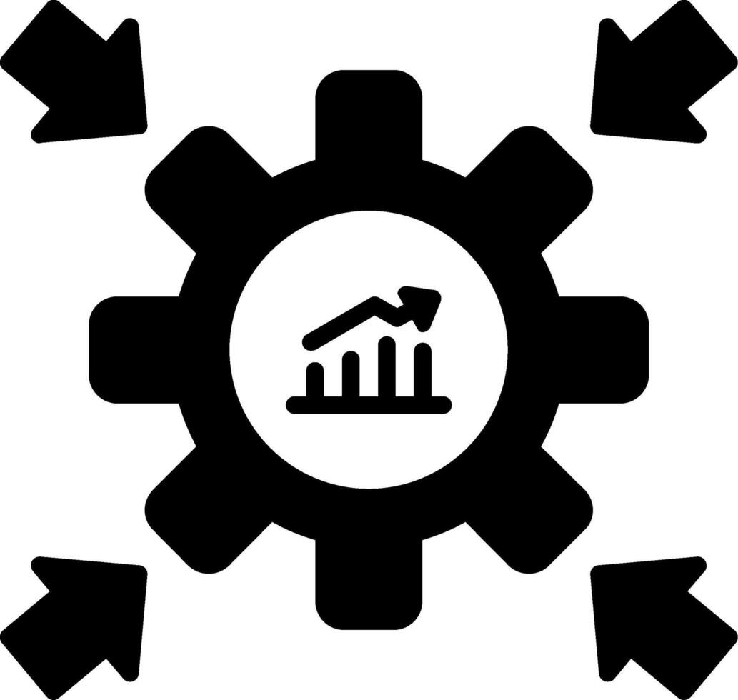 Market Impact Glyph Icon vector