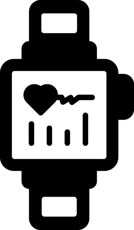Smartwatch Glyph Icon vector