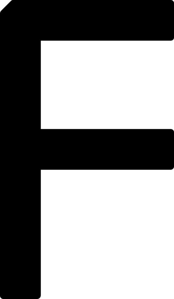 Capital F Icon vector