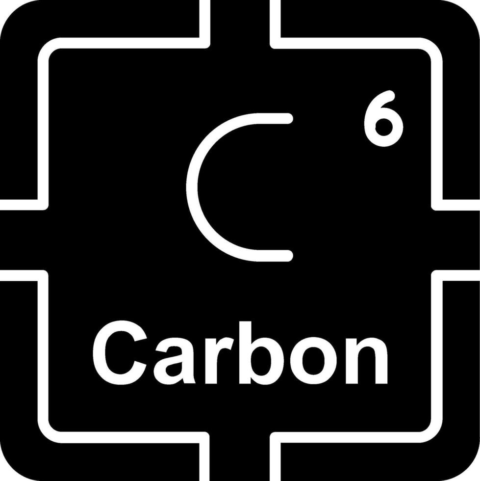 Carbon Glyph Icon vector