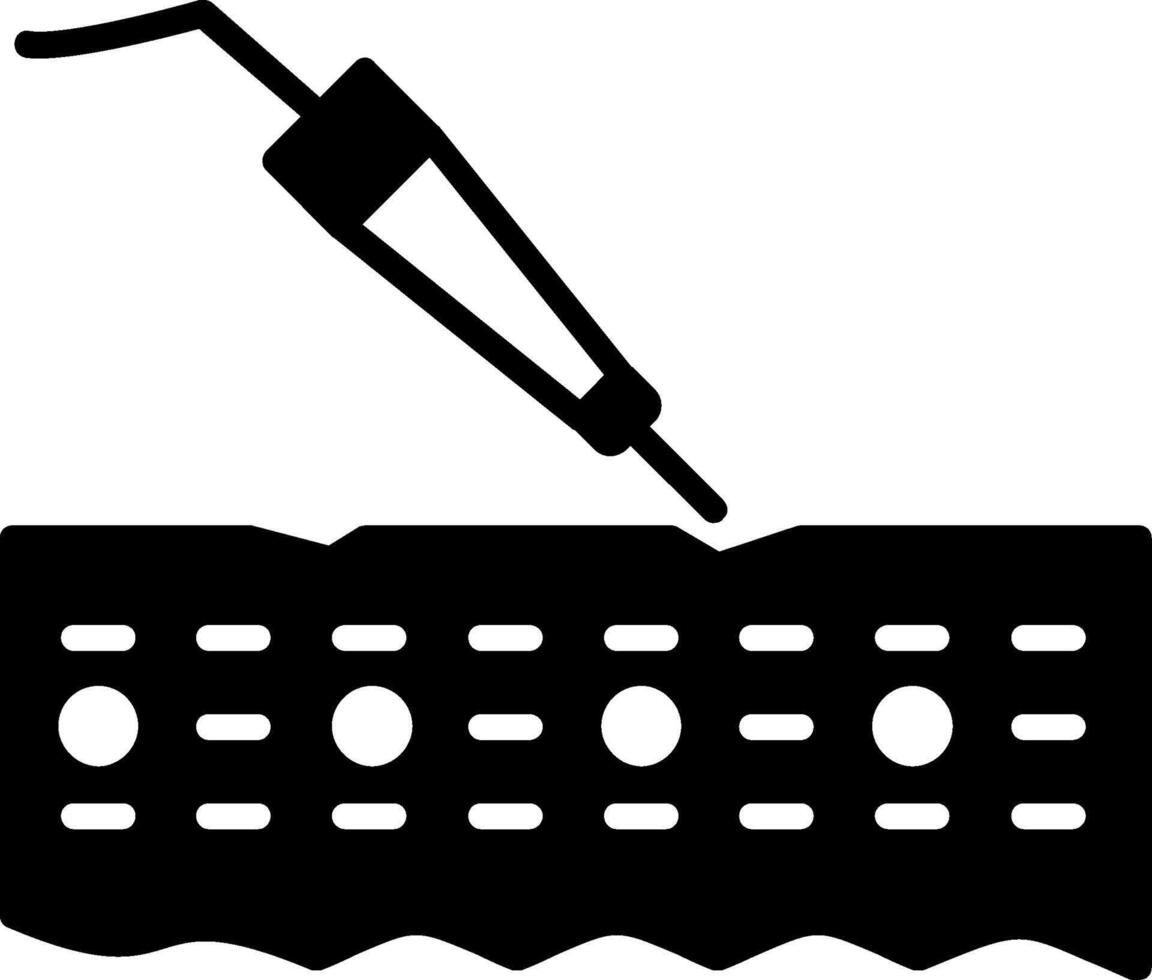 Laser Glyph Icon vector
