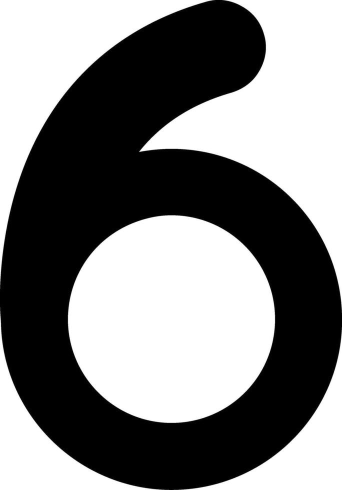 Six Glyph Icon vector