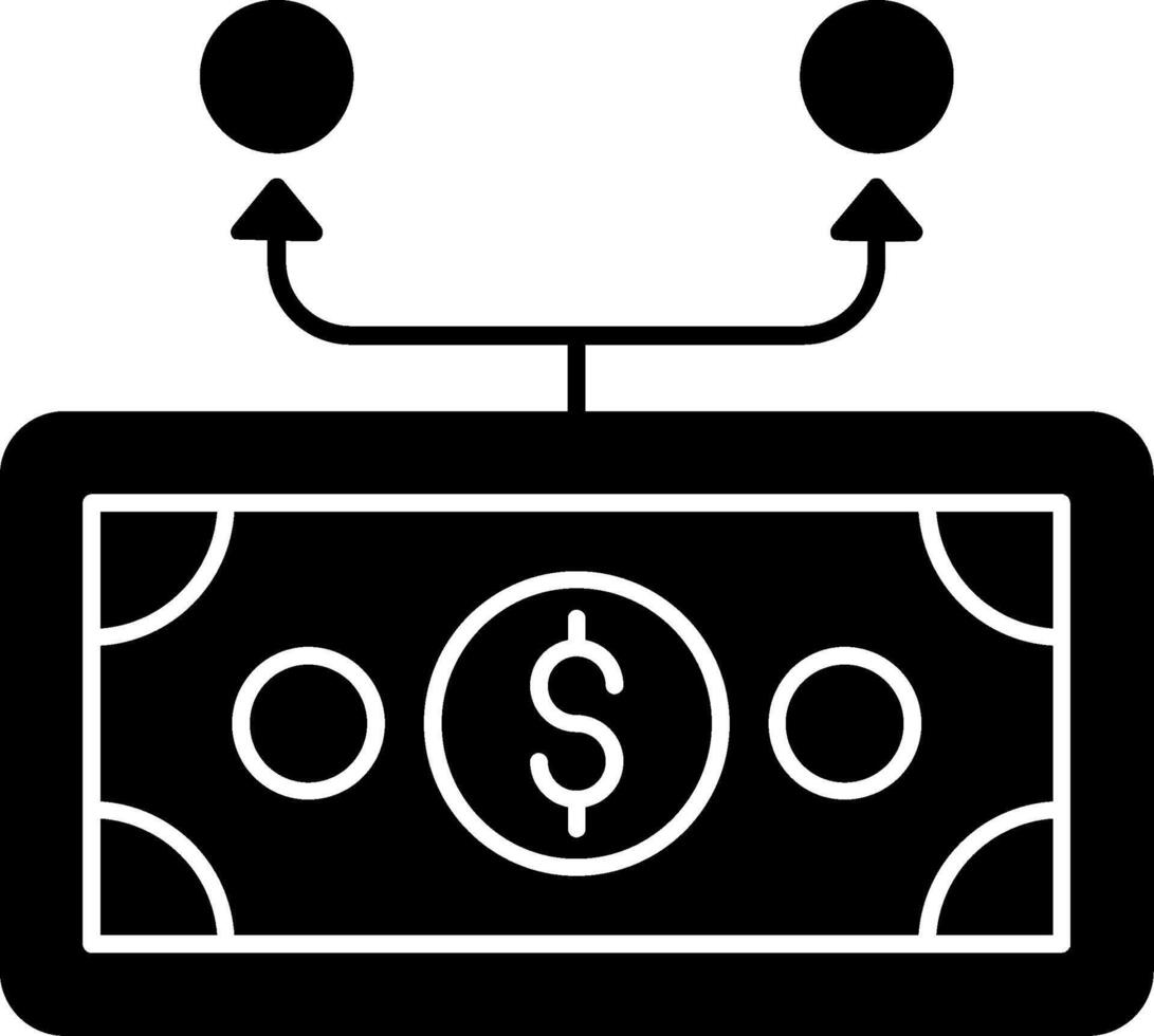 Expenses Division Glyph Icon vector
