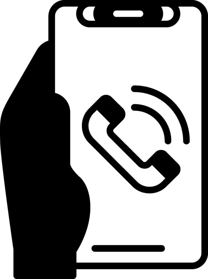 Phone Call Glyph Icon vector