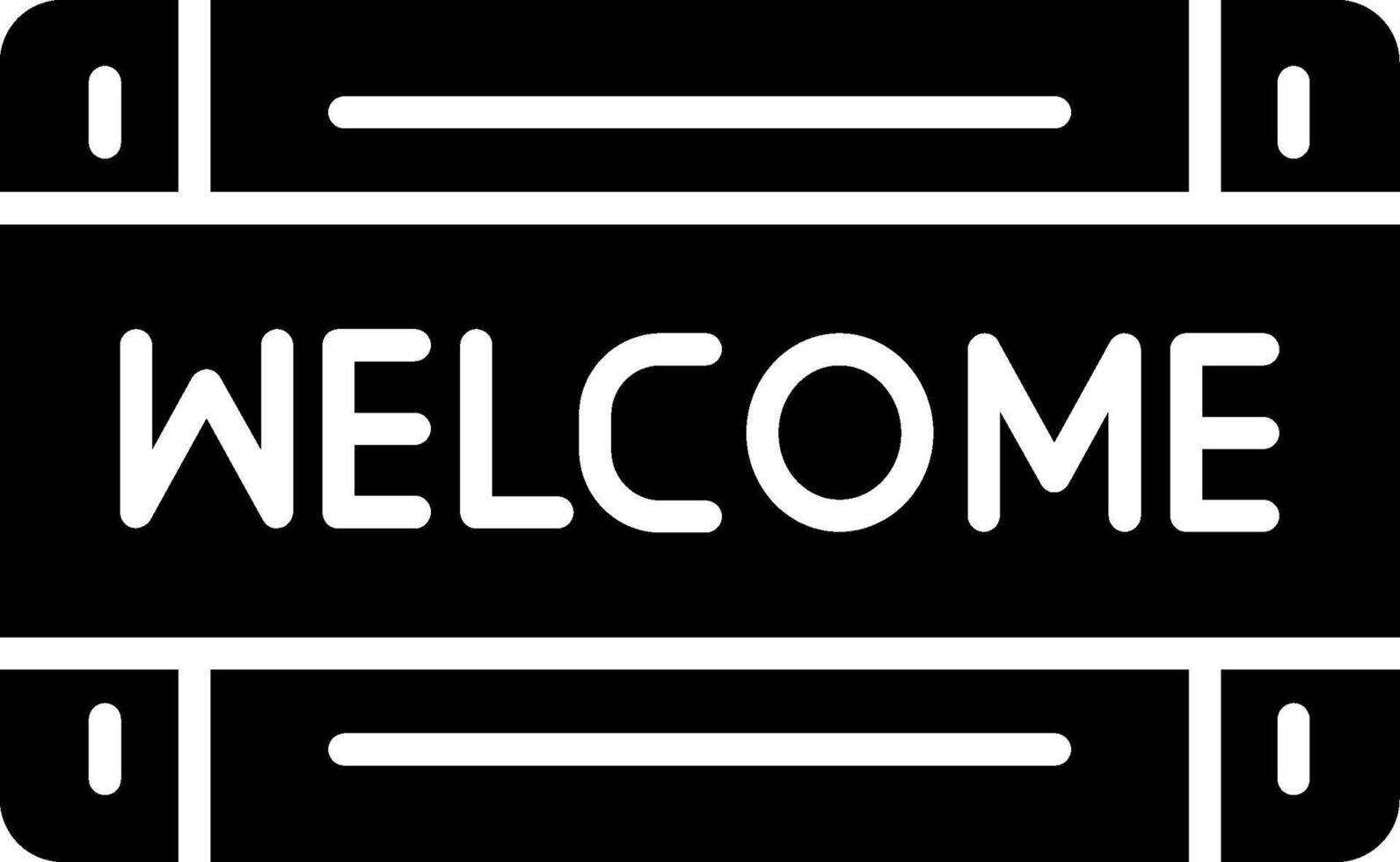 Welcome Glyph Icon vector