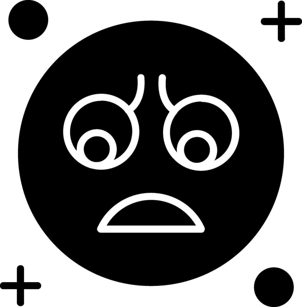 Sad Glyph Icon vector