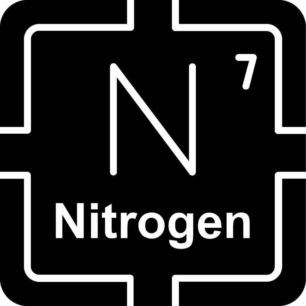 Nitrogen Glyph Icon vector