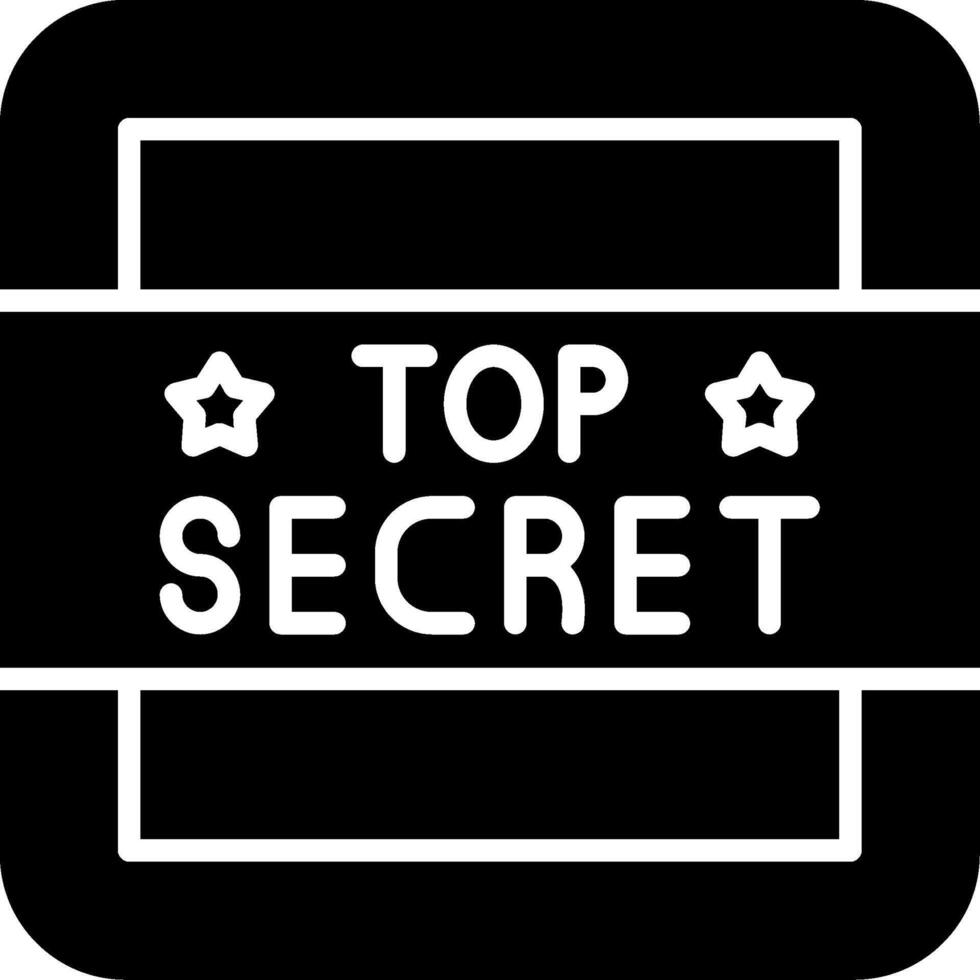 Top Secret Glyph Icon vector