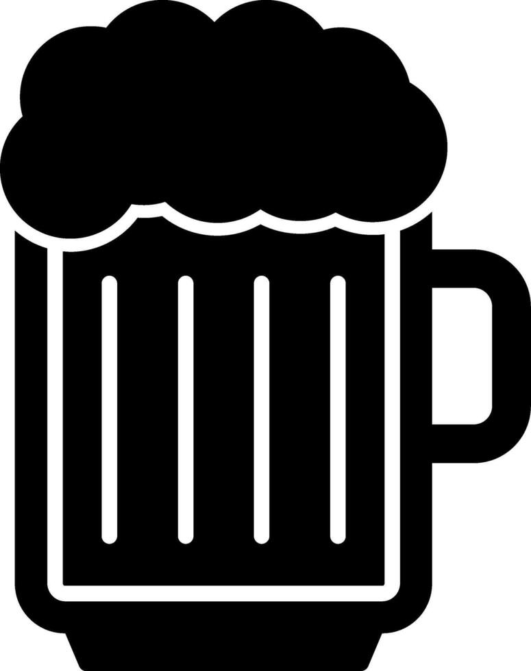 Beer Jar Glyph Icon vector