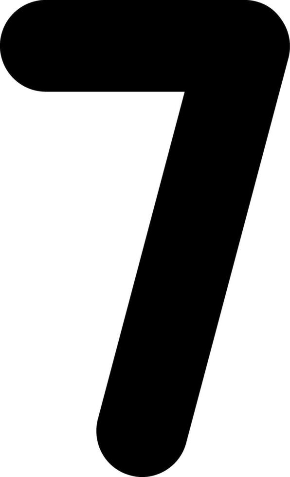 Seven Glyph Icon vector