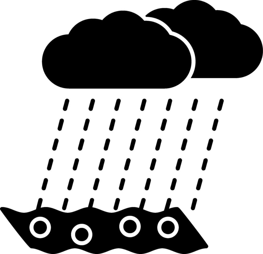 Raining Glyph Icon vector