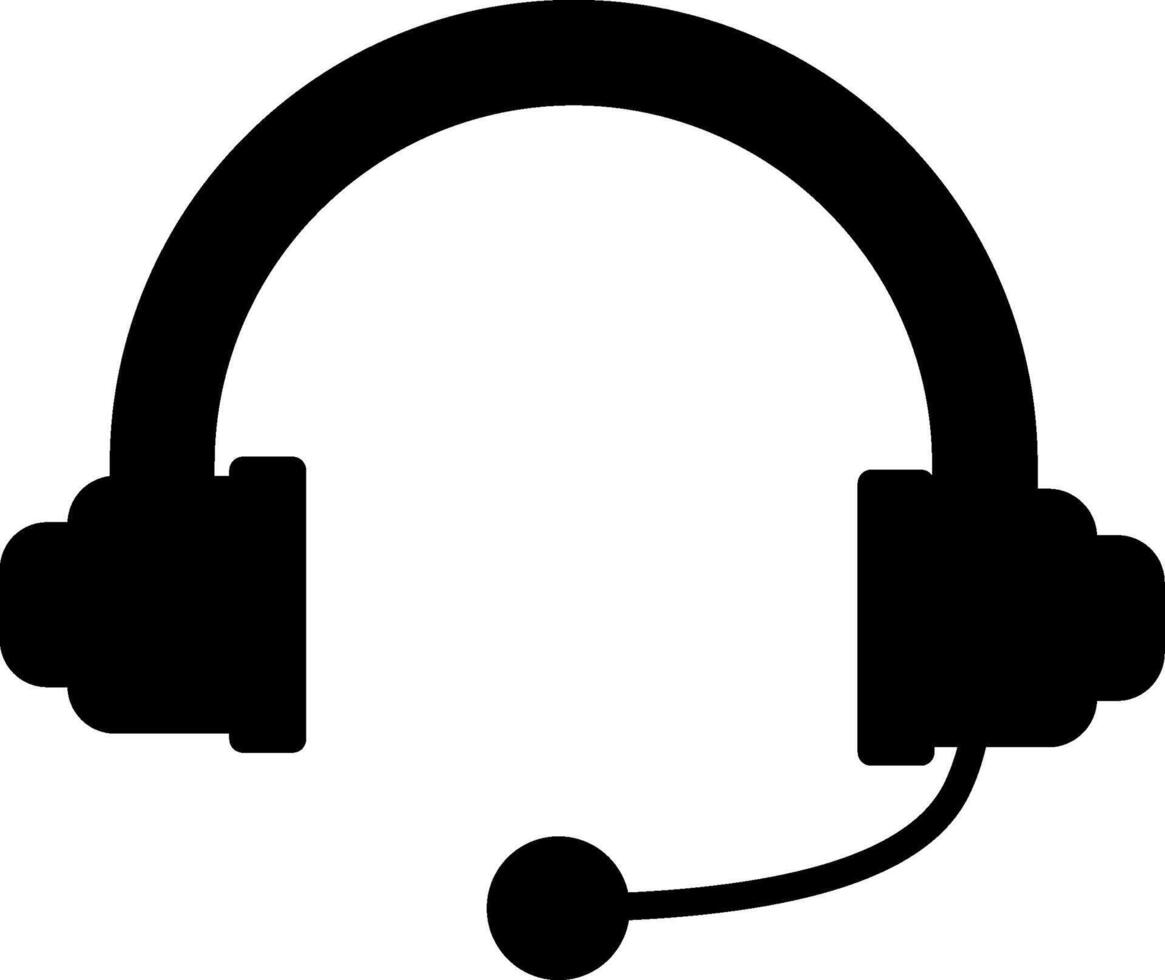 Headphones Glyph Icon vector