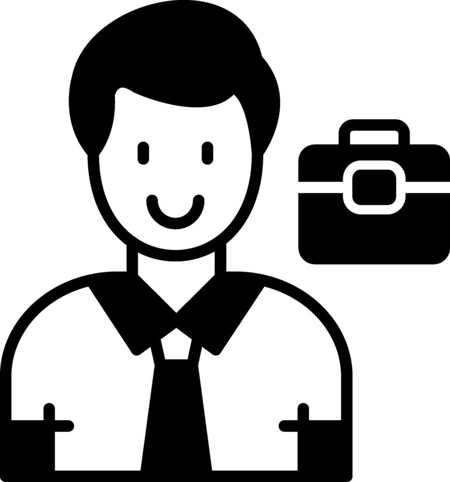 Businessman Glyph Icon vector