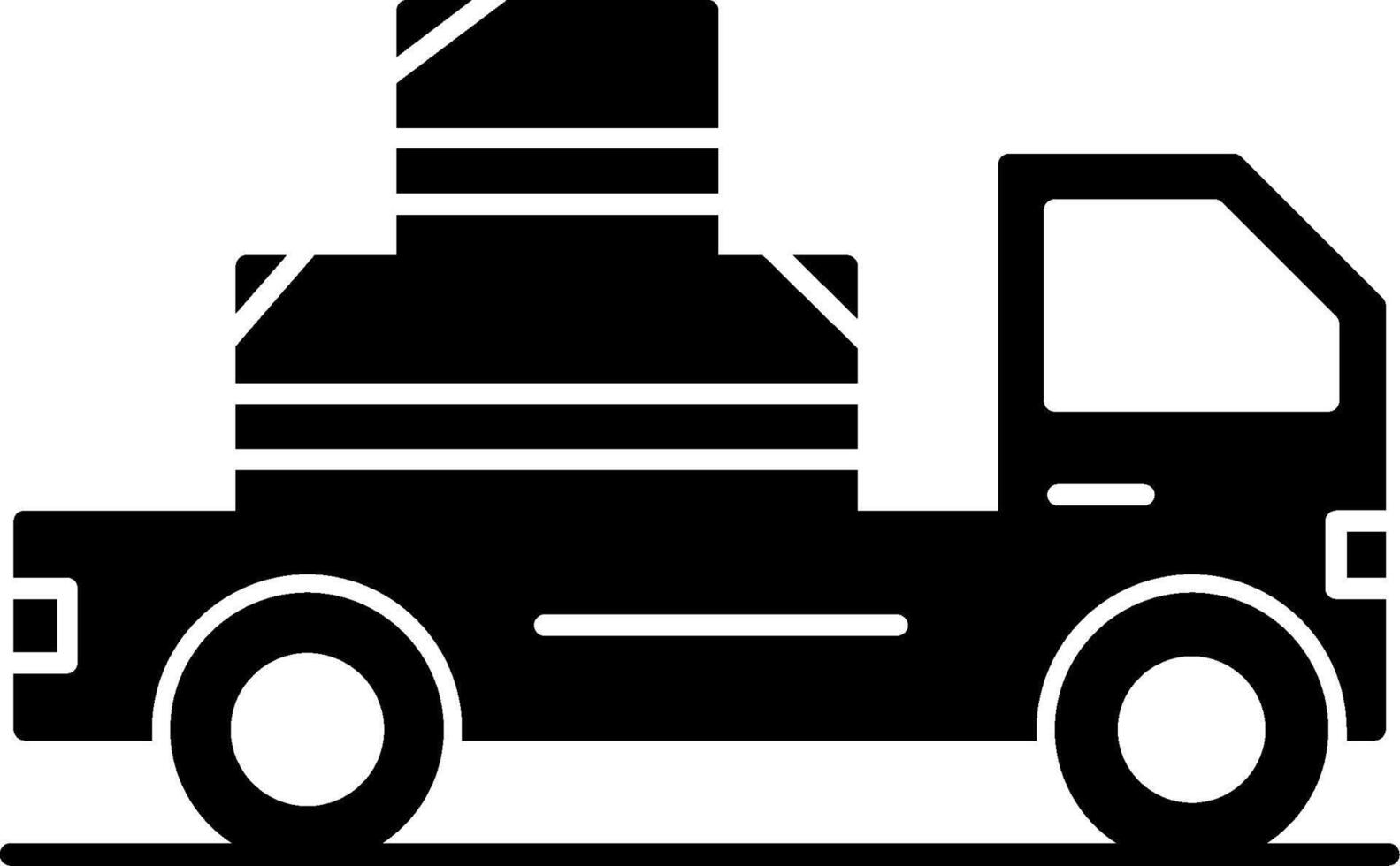 Delivery Truck Glyph Icon vector