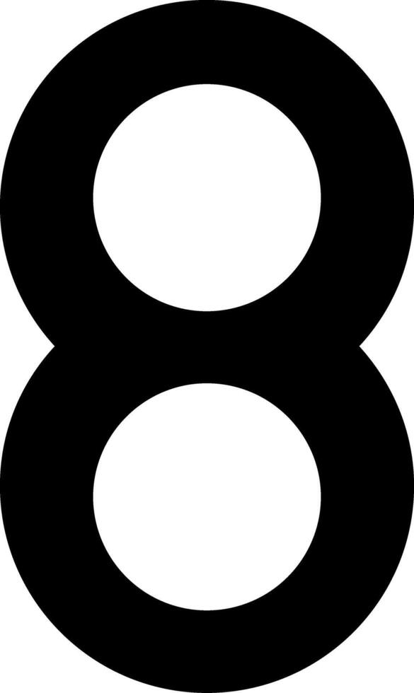Eight Glyph Icon vector