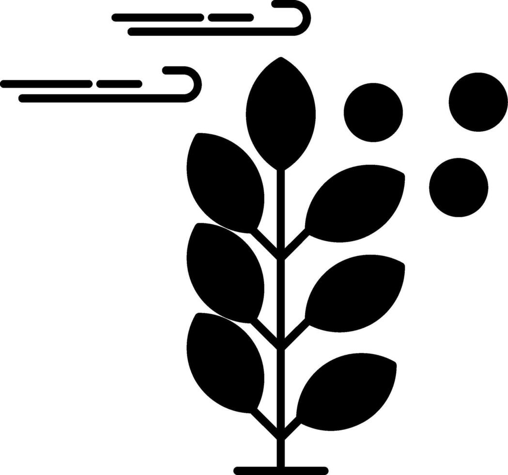 Pollen Allergy Glyph Icon vector