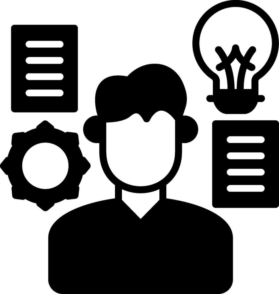 Skills Glyph Icon vector