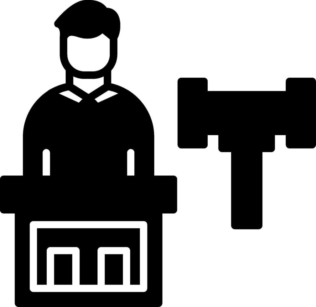 Judge Glyph Icon vector