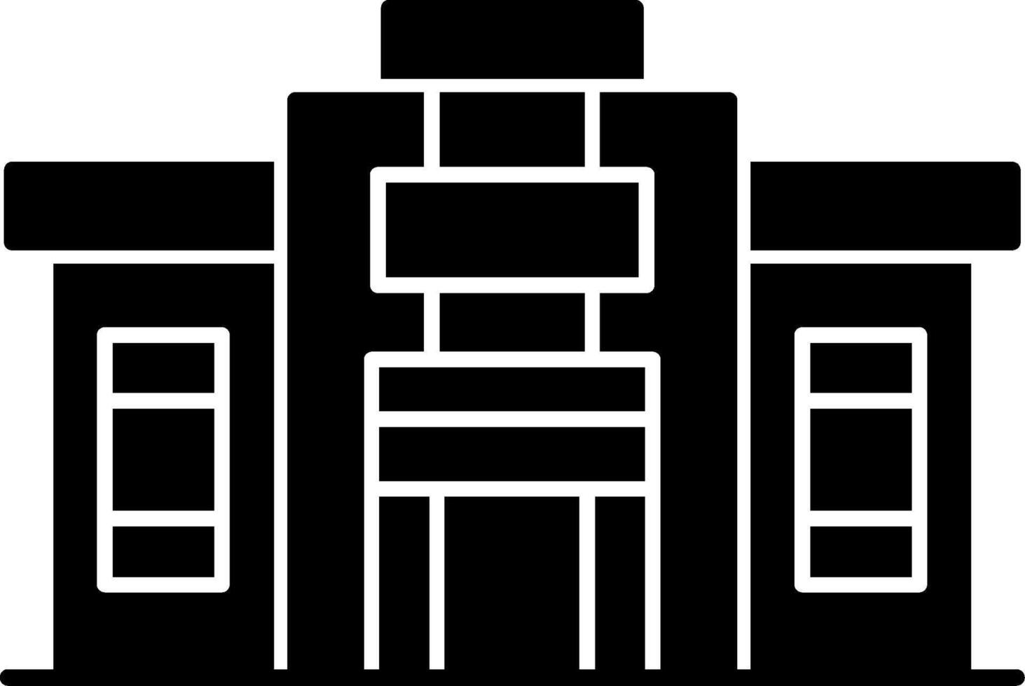 Institute building Glyph Icon vector