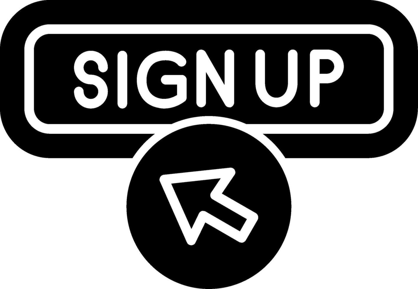 Sign Up Glyph Icon vector