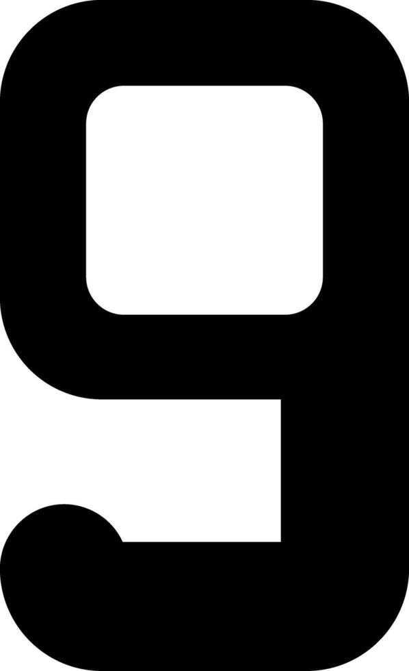 Nine Glyph Icon vector