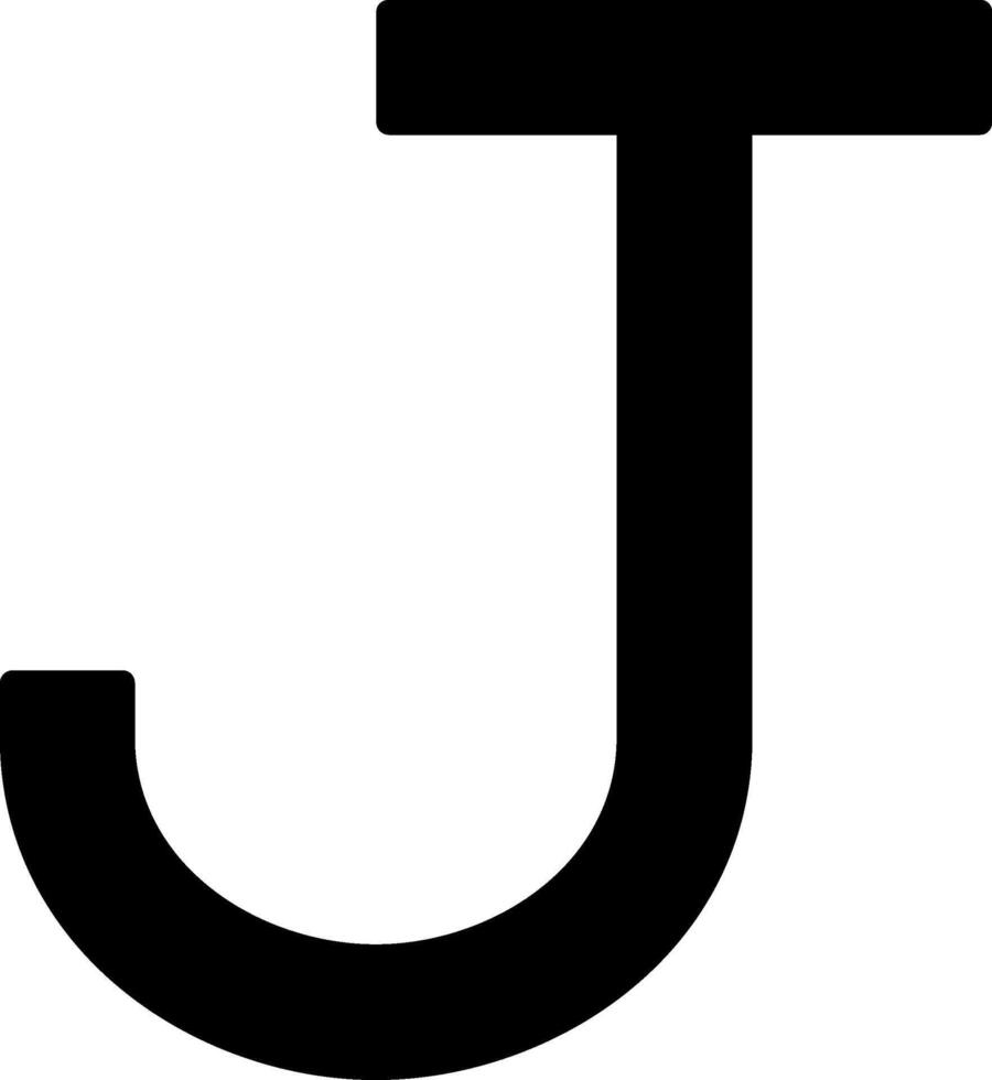 Capital J Icon vector