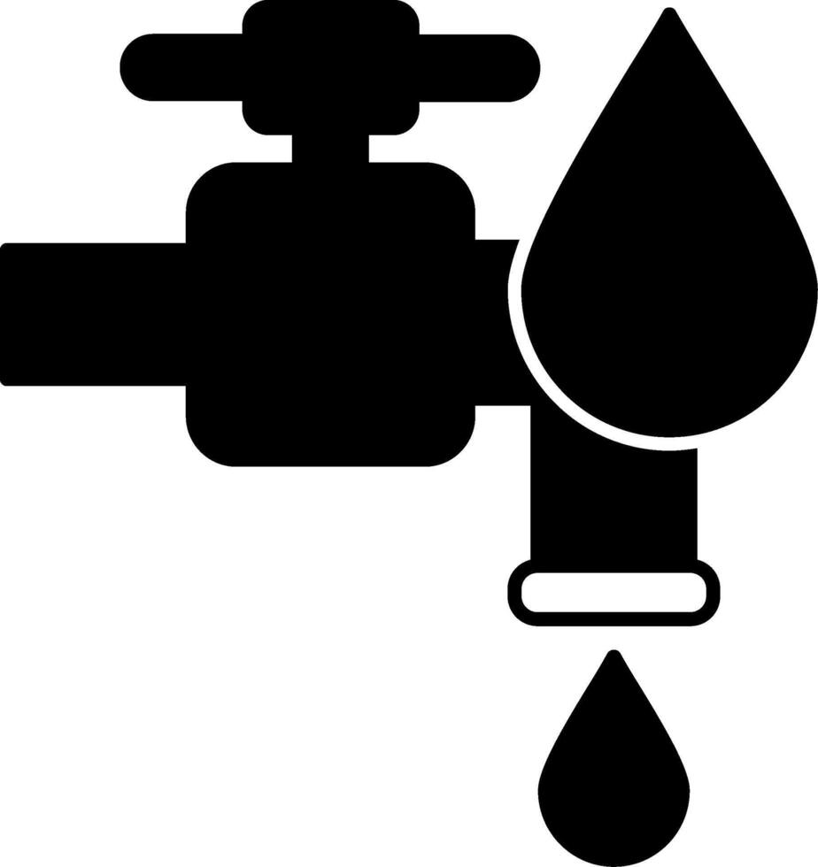 Water Faucet Glyph Icon vector