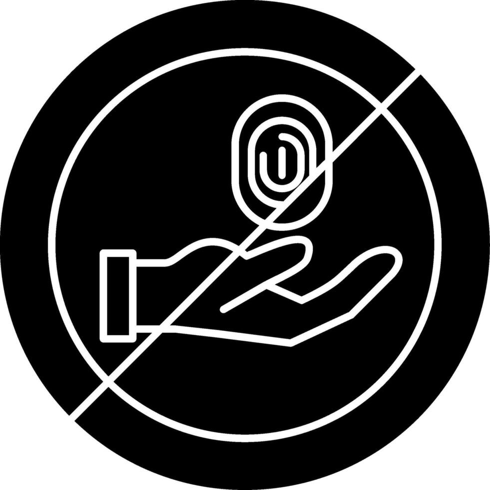 No Thief Glyph Icon vector