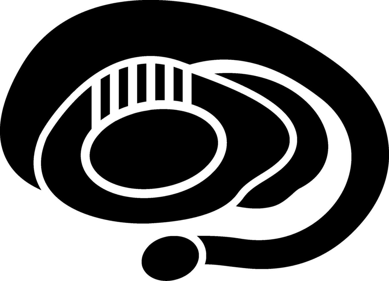 Basal Ganglia Glyph Icon vector