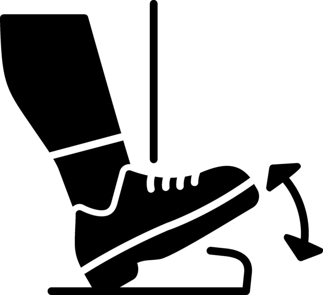 Toe Drop Glyph Icon vector