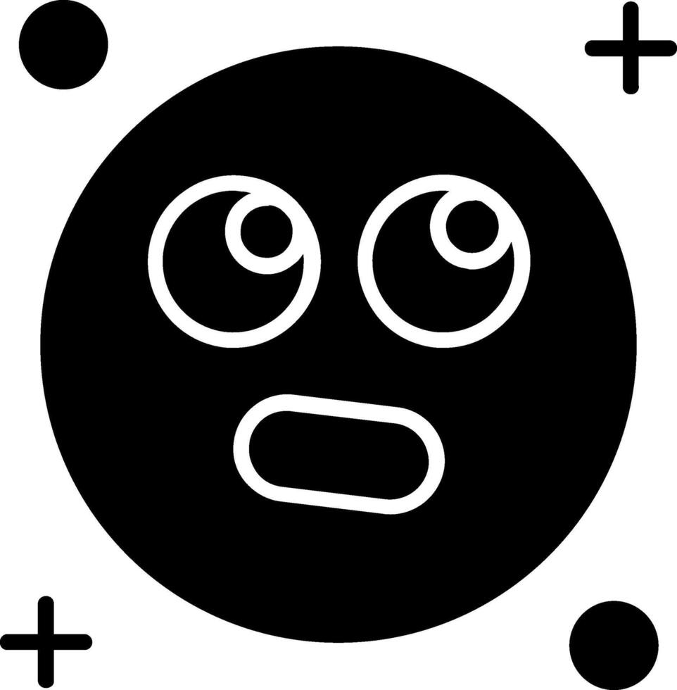 Rolling eyes Glyph Icon vector