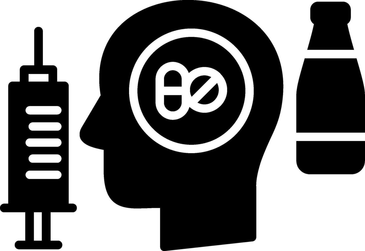 Addiction Glyph Icon vector