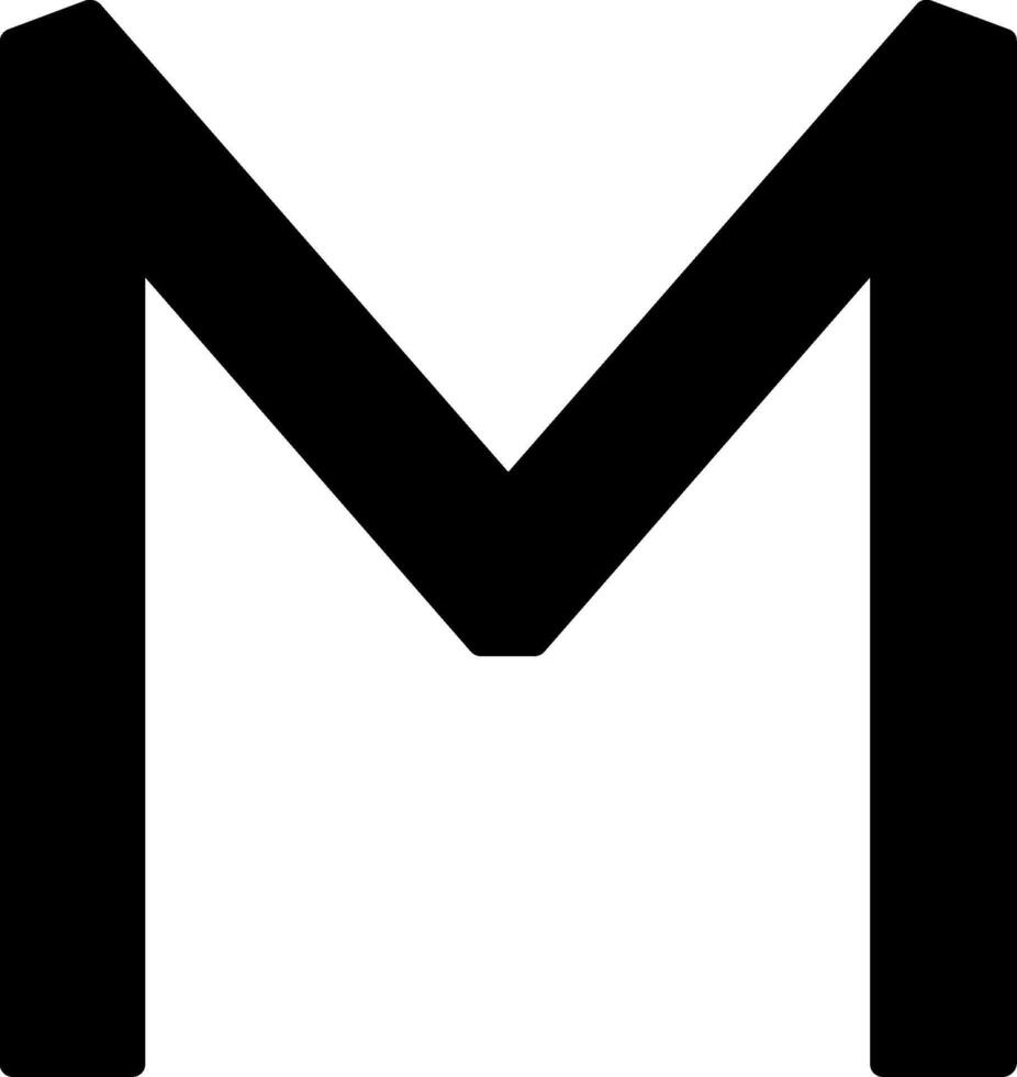 Capital M Icon vector