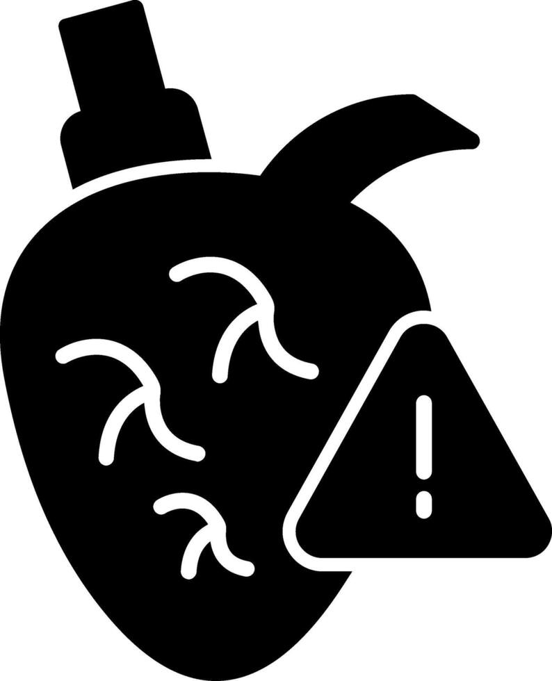 Heart Attack Glyph Icon vector