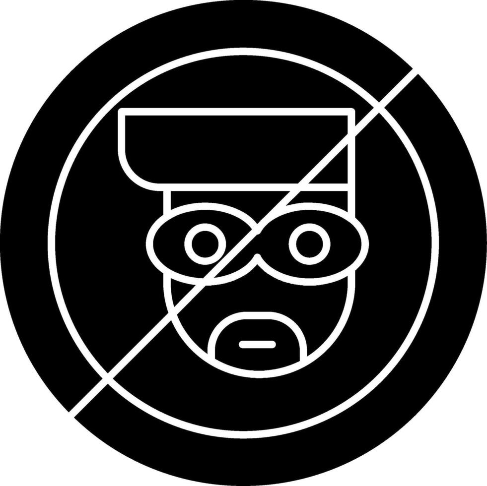 Anti Theft Glyph Icon vector