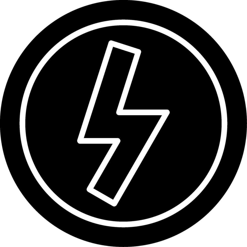 Lightning Glyph Icon vector