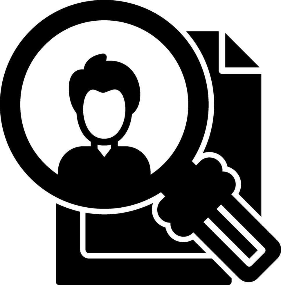 Search Employee Glyph Icon vector