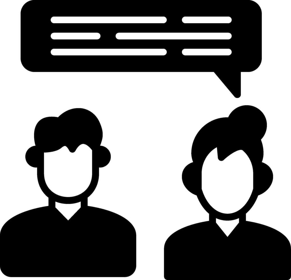 In Person Meeting Glyph Icon vector
