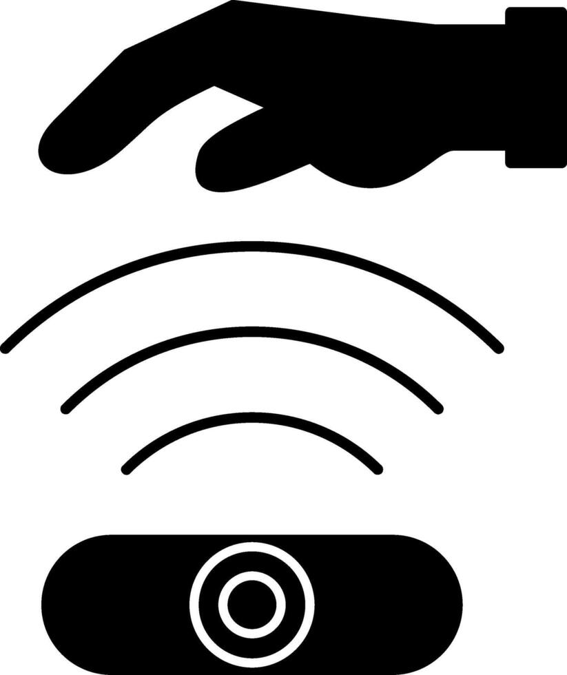 Hand Sensor Glyph Icon vector
