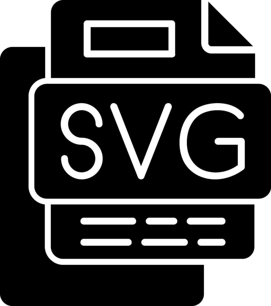 SVG File Glyph Icon vector