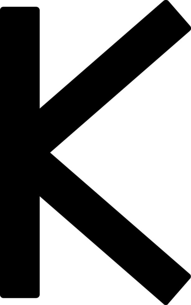 Capital K Icon vector