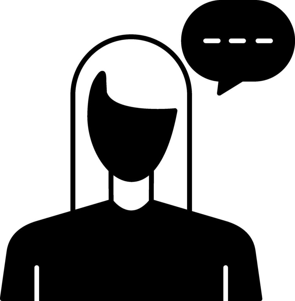 Virtual Assistant Glyph Icon vector