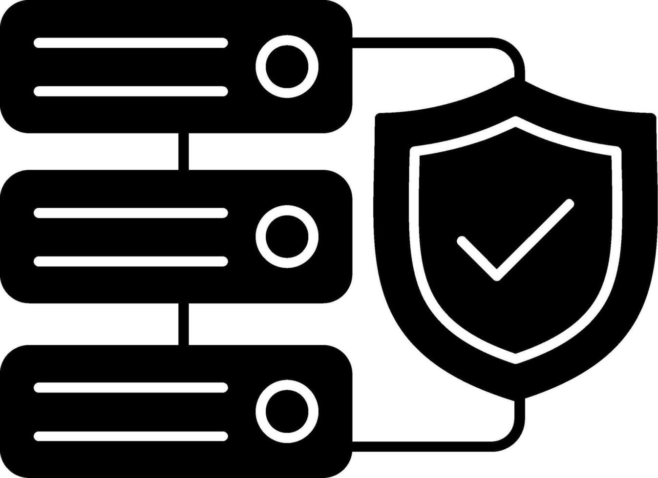 Data Protection Glyph Icon vector