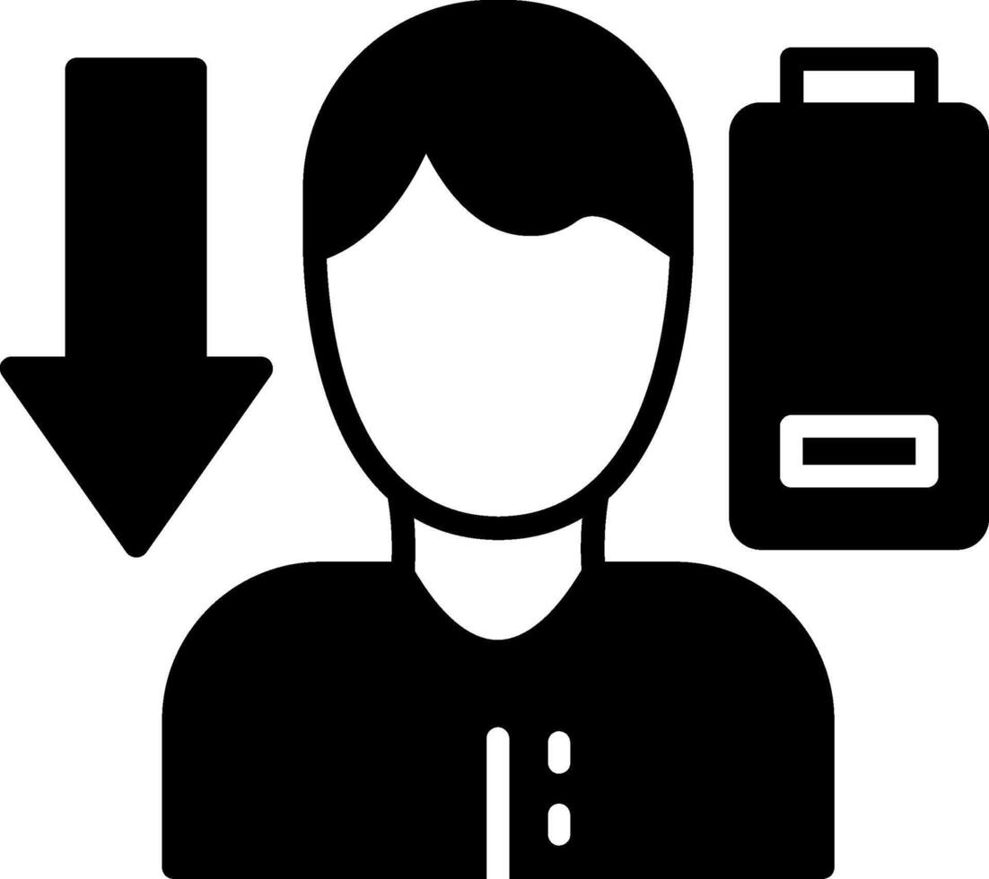 Low Energy Glyph Icon vector