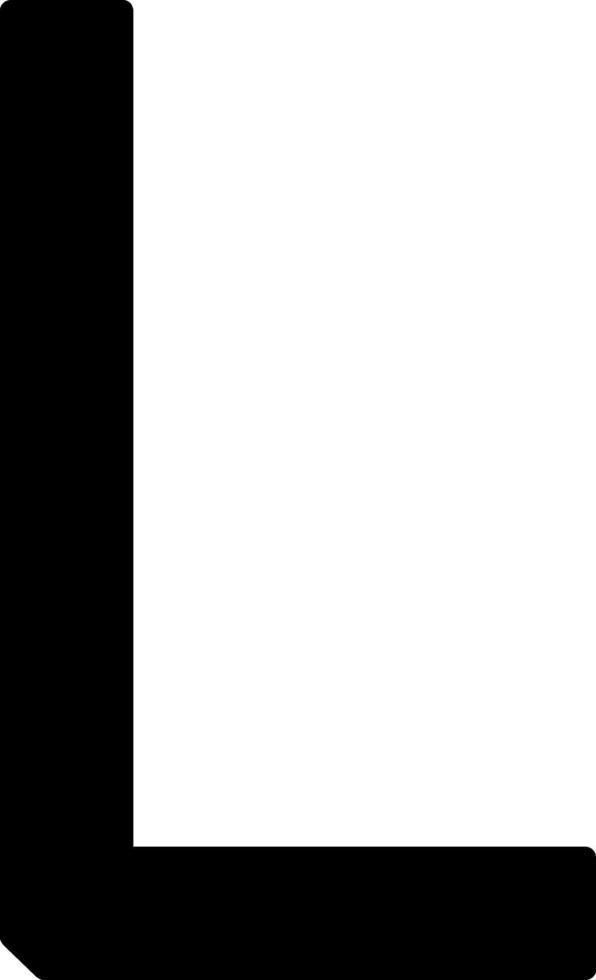 Capital L Icon vector