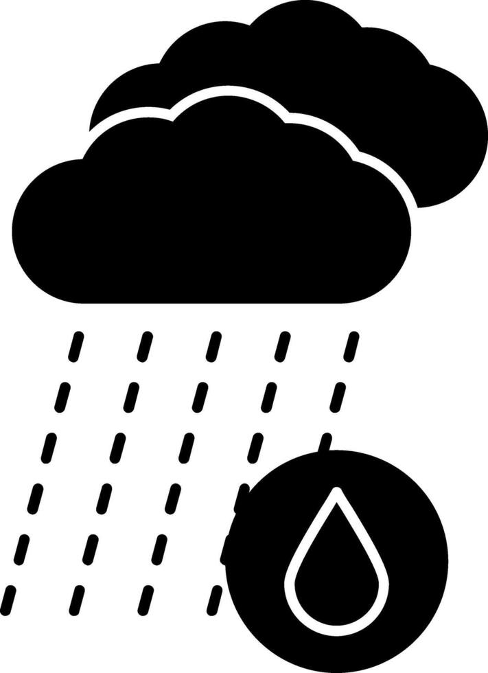 Rain Glyph Icon vector