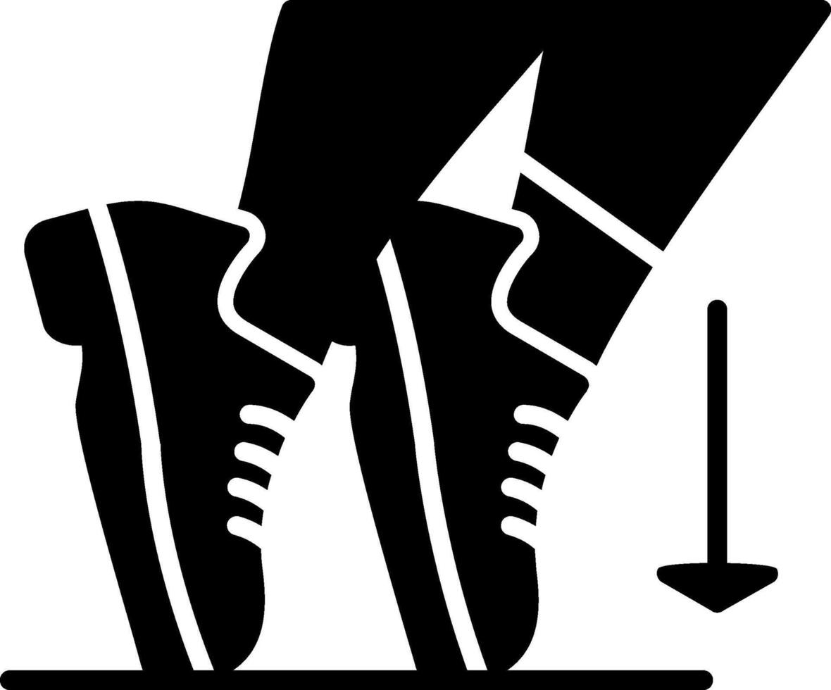 Toe Stand Glyph Icon vector