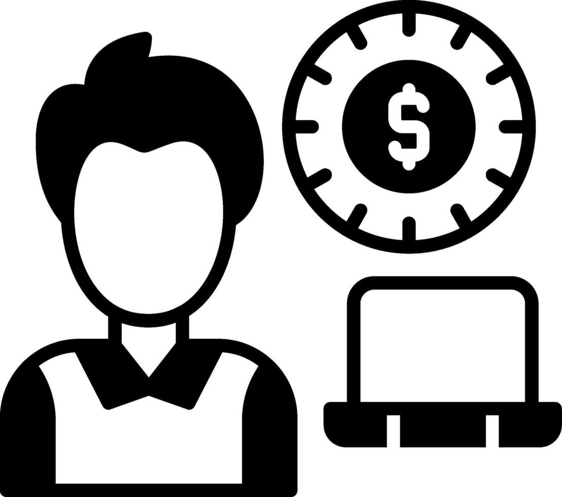 Freelancer Glyph Icon vector