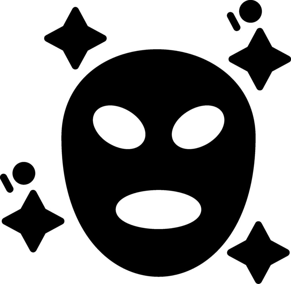 Face Mask Glyph Icon vector