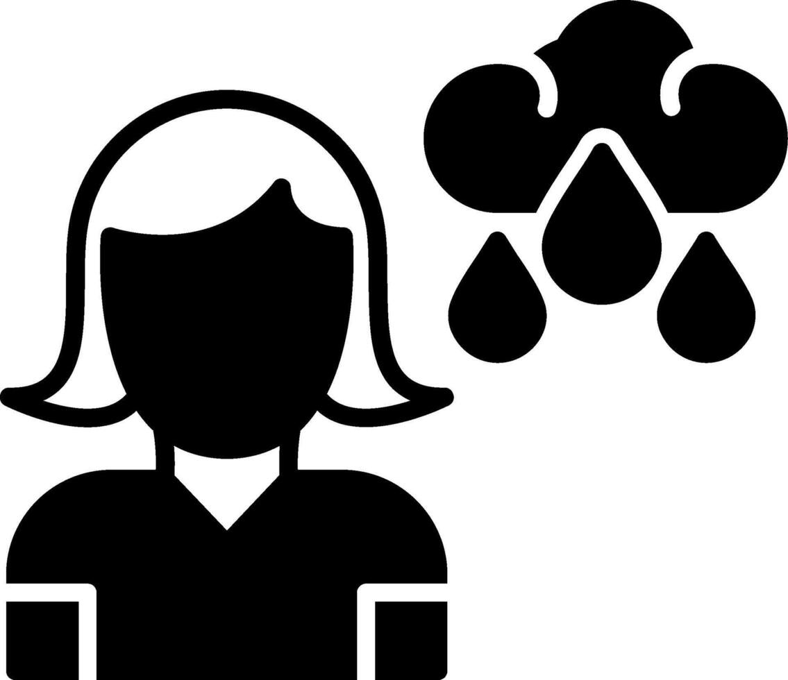 Depression Glyph Icon vector